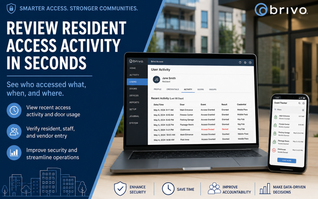 Managers Can Instantly View Resident Access Activity