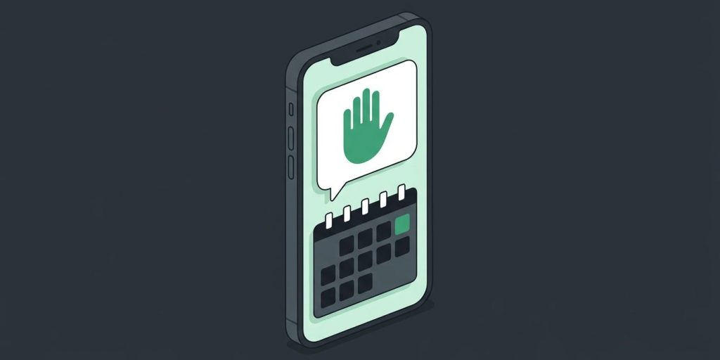 STOP Means STOP: FCC Texting Opt-Out Rules Every Business Must Follow cover illustration Illustration: a smartphone with a large stop hand symbol on a message bubble and a calendar showing a countdown